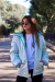 (OFERTA) Campera Gofrada de nena metalizada con piel - tienda online