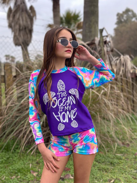 Conjunto estampado Ocean de nena con filtro UV original con certificado oficial - comprar online