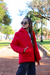 Campera lisa con bolsillos plaque con piel por dentro de nena - comprar online