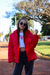 Campera lisa con bolsillos plaque con piel por dentro de nena - Core Kids