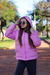 Campera lisa con bolsillos plaque con piel por dentro de nena en internet