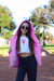 Campera lisa con bolsillos plaque con piel por dentro de nena - Core Kids