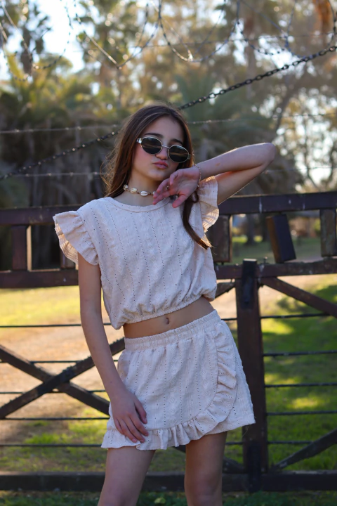 Conjunto short/pollera y remera ART.327