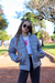 Campera lisa con bolsillos plaque con piel por dentro de nena - comprar online