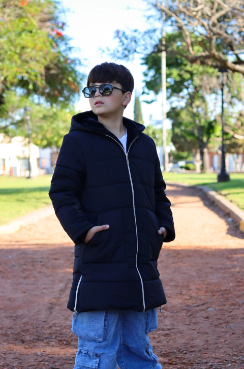 Camperon largo de varon con piel por dentro