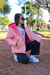 Campera lisa con bolsillos plaque con piel por dentro de nena - comprar online