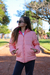Campera lisa con bolsillos plaque con piel por dentro de nena - tienda online
