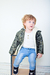 Campera de abrigo estampada de bebe con piel art. 630 - comprar online