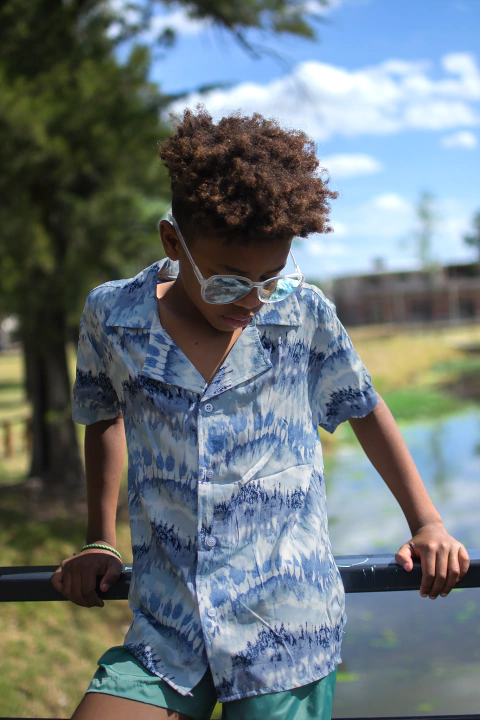 CAMISA HAWAIANA DE POPLIN ESTAMPADO ART.06