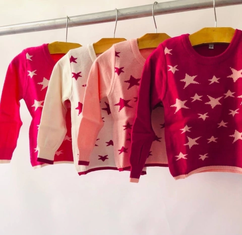 SWEATER BEBA STAR DE HILADO CON LYCRA