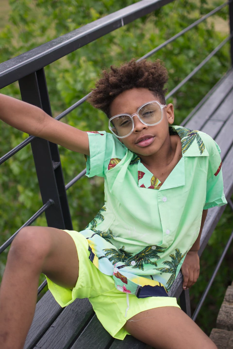 CAMISA HAWAIANA DE POPLIN ESTAMPADO ART.02