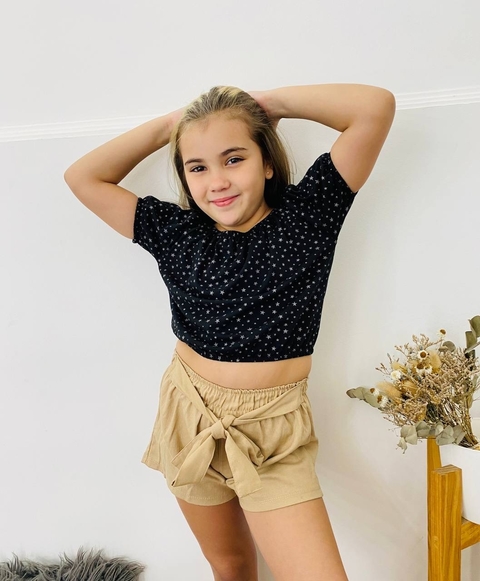 SHORT DE LINO CON LAZO PREMIUM ART. 133