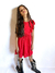 Vestido de lino spandex con volado en pecho excelente calidad art. 921 - Core Kids
