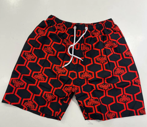 Short de baño con suspensor importado elastizado de secado rapido con estampa ABEJA de niños