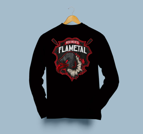 CAMISETA MANGA LONGA FLAMETAL