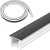 Perfil Flexivel Embutir Para Fita Led 15x10mm Preto