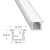 Perfil para Fita Led Embutir 24x14mm 2 metros Branco