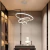 Kit Lustre Pendente 3 Aros Branco LED 70W 3 Temperaturas de Cor Bivolt Luminária Elegante - comprar online