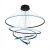 Kit Lustre Pendente 6 Aros Preto LED 120W 3 Temperaturas de Cor Bivolt Luminária Elegante na internet