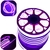 17m Mangueira Neon Fita Led Roxo 110v + Conector - comprar online