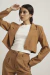 Blazer crop Charlotte marrón - comprar online
