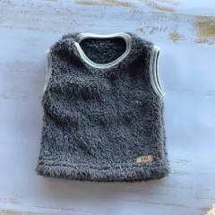 CHALECO CORDERITO BIFAZ- GRIS TOPO