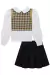 Conjunto Infantil Menina Saia Colete e Blusa Infanti