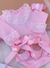KIT Sapatilha de bebe + body luxo + calça + lacinho rosa ou branco - comprar online