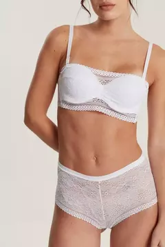 Corpiño strapless de puntilla - comprar online