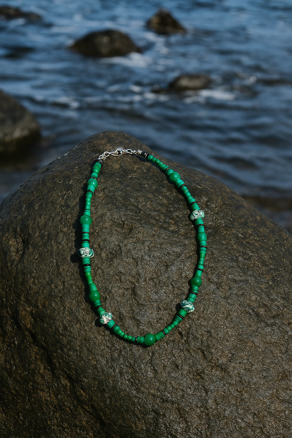 Collar nacar con piedra