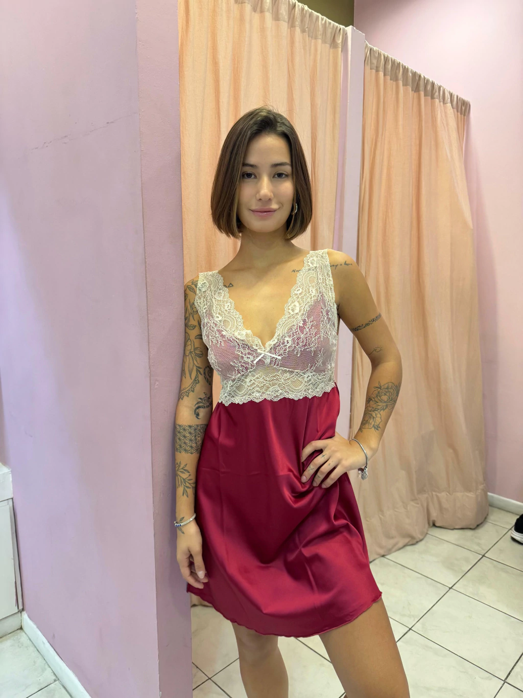 Camisolin magnolia bordo - Constanza vercelli