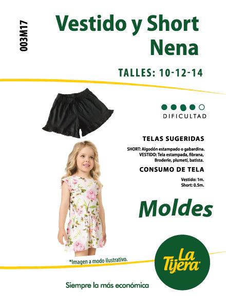 Molde Vestido y Short nena