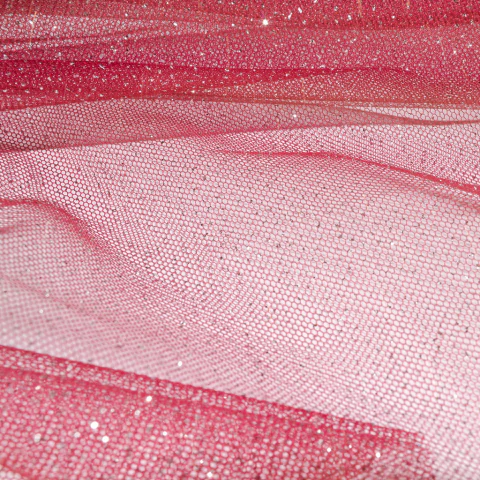 Tul con Lurex Bordo por metro - comprar online