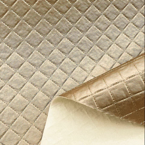 Cuerina Jaquard Dorado por metro