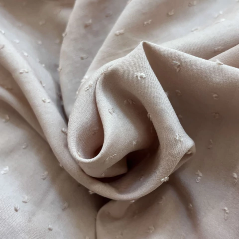 Fibrana Viscosa Plumeti Beige Por Metro