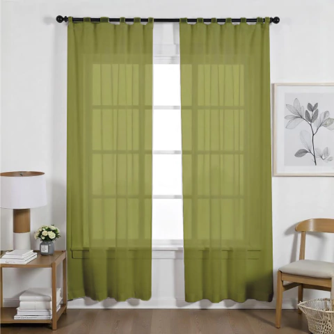 Cortina de Voile Verde - comprar online