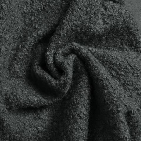 Paño Bouclé Liso Negro por Kilo - comprar online
