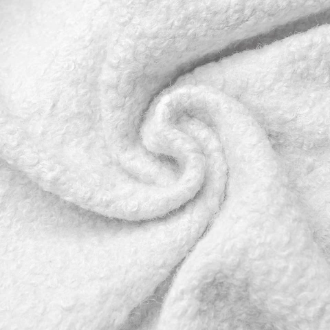 Paño Bouclé Liso Blanco por Kilo - comprar online