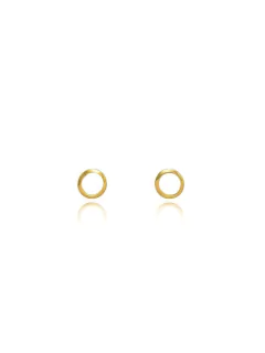 Brinco mini círculo folheado em ouro 18k