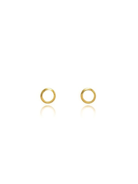 Brinco mini círculo folheado em ouro 18k