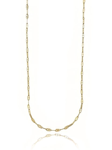 Colar de corrente trabalhada folheado em ouro 18k