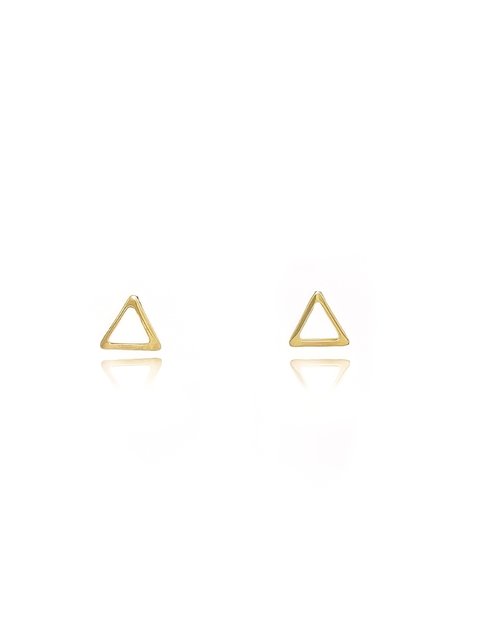 Brinco em formato de triangulo folheado em ouro 18k