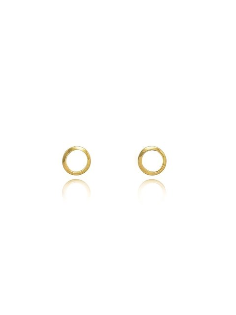 Brinco em formato de círculo folheado em ouro 18k