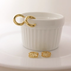 Kit de brincos de argola combinadas folheado em ouro 18k - comprar online