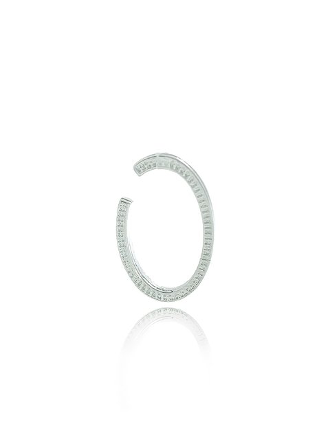Piercing fake ear hook folheado em prata