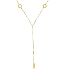 Colar gravatinha com medalha de estrelas folheado em ouro 18k - comprar online