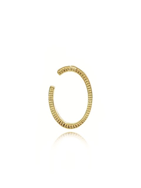 Piercing fake ear hook folheado em ouro 18k