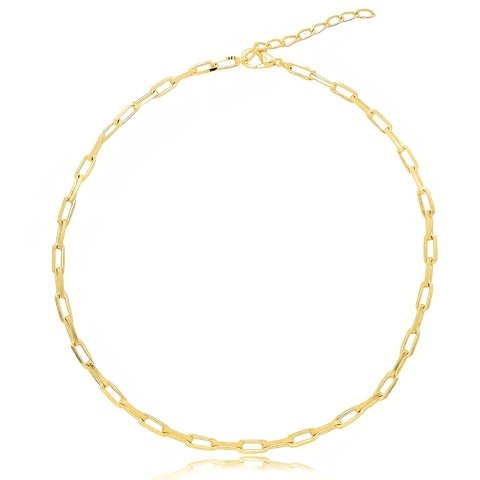 Colar choker cartier folheado em ouro 18k