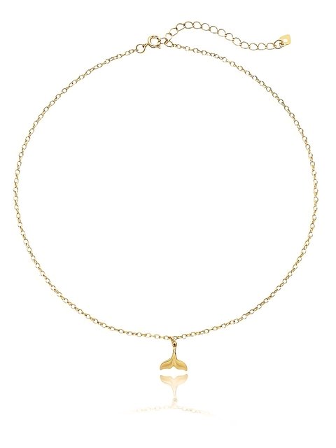COLAR CHOKER DE CALDA DE SEREIA FOLHEADO EM OURO 18 k - comprar online