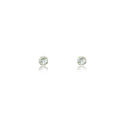Brinco ponto de luz folheado em ouro 18k